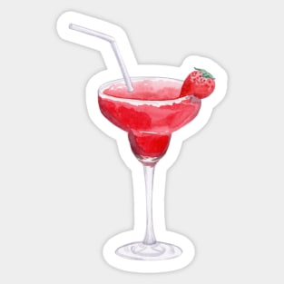 Strawberry daiquiri cocktail Sticker